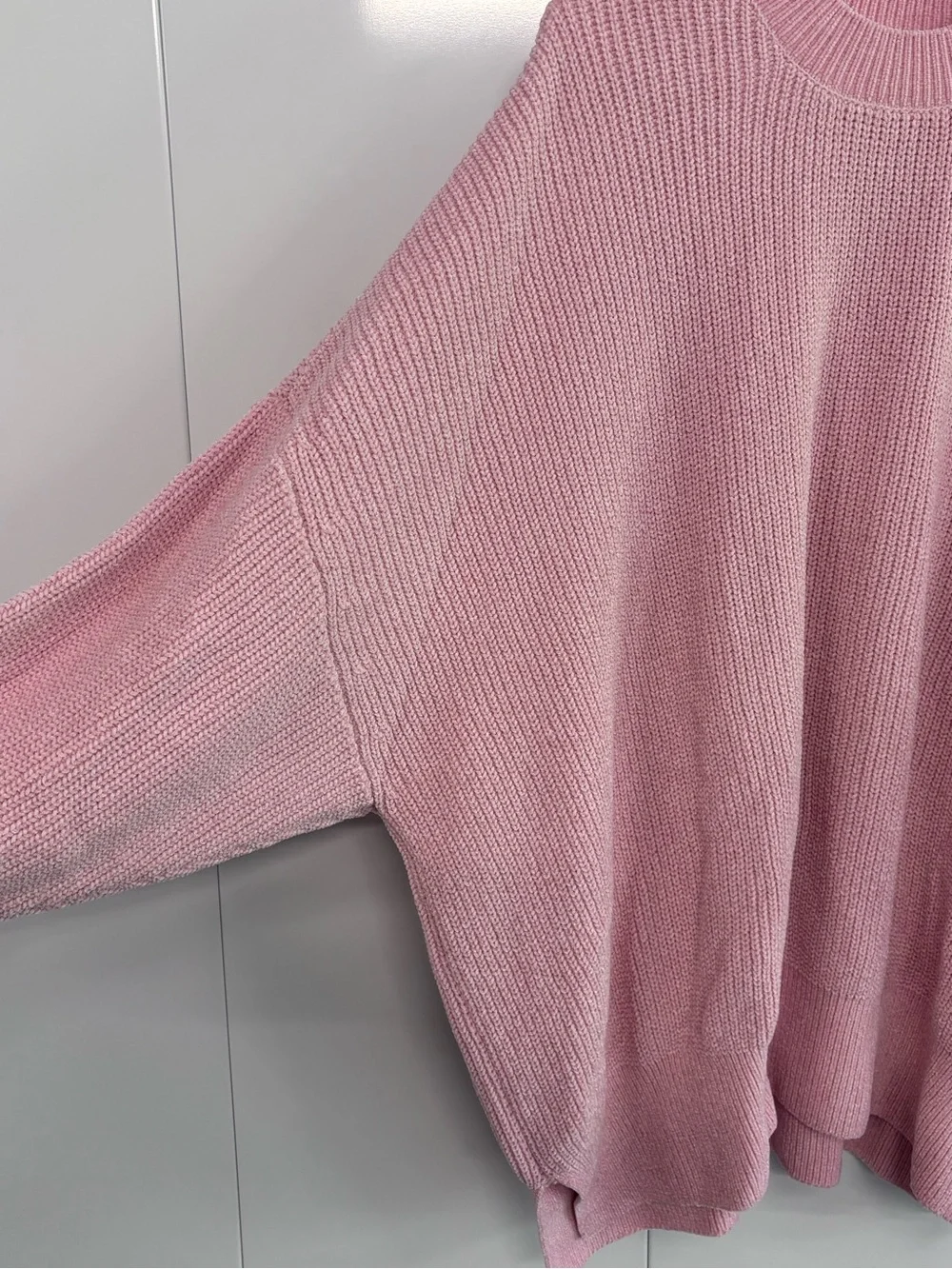 NWT Victoria's Secret PINK Pink Chunky Knit Mock Neck Oversized Sweater Size XXL
